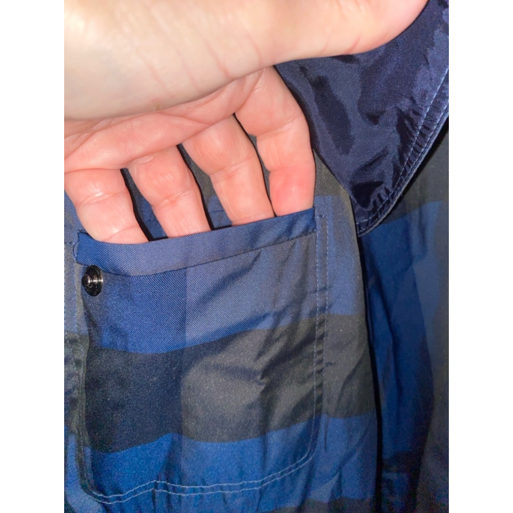 Women's Burberry Brit Plaid Jacket Size 10 Blue Gray - Picture 8 of 15